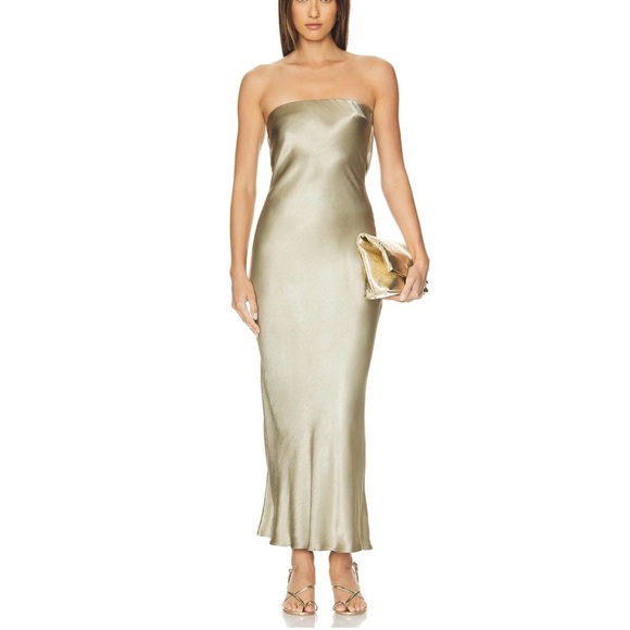 Bec & Bridge Dresses & Skirts - Bec + Bridge / Moondance Strapless Dress in Sage - AUS 8/US 4 - worn once